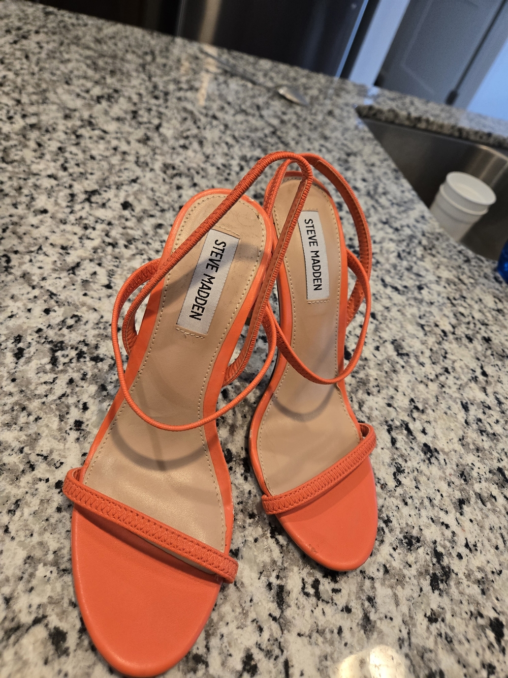 Steve Madden Orange Strappy Women's Heels